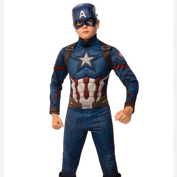 Rubie's Marvel: Avengers Endgame Child's Captain America Costume & Mask NWT - Picture 2 of 4